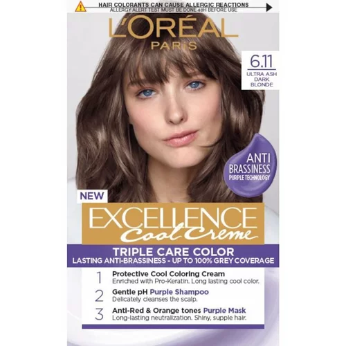 Loreal barva za lase - EXCELLENCE Cool Cremes - 6.11 Ultra Ash Dark Blonde
