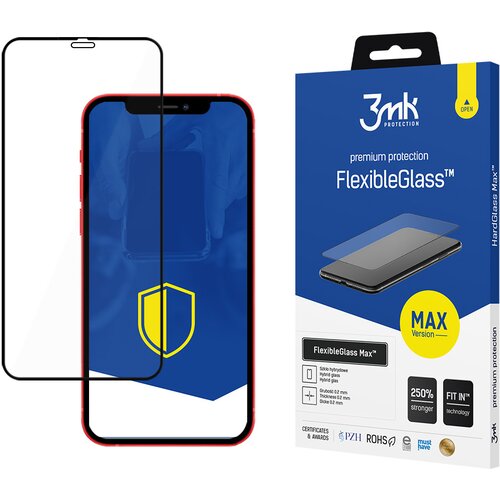 3mk APPLE IPHONE 12 PRO MAX BLACK - FLEXIBLEGLASS MAX, (22002421) Slike