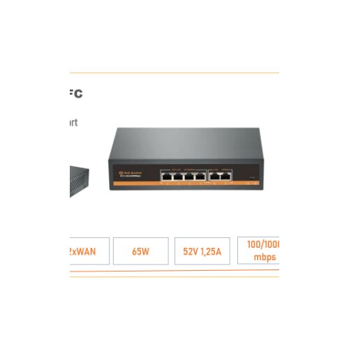 POE Switch Longse 4-port + 2 x 100/100mbps UP Link port Cijene
