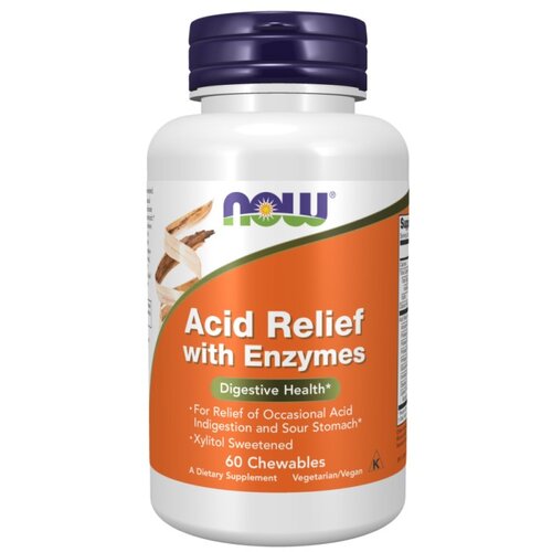 Now Foods Pomiritev želodca z encimi NOW (60 žvečljivih tablet) Cene