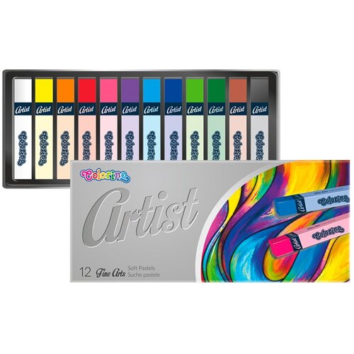 Artmie Kolorino Artist Square Dry Pastels - komplet 12 suhih pastelov Slike