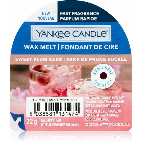 Yankee Candle sweet plum sake dišeči vosek 22 g unisex