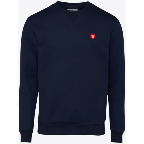 Wood Wood Sweater majica mornarsko plava / vatreno crvena