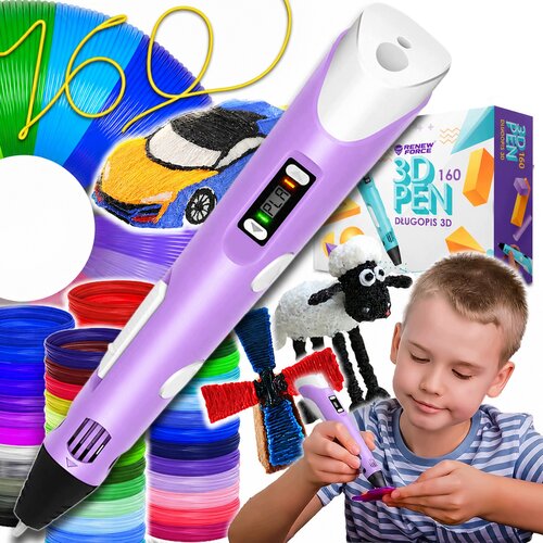  3D pisalo 5V tiskalnik kit 160m PLA filamentov USB vijoličen Slike