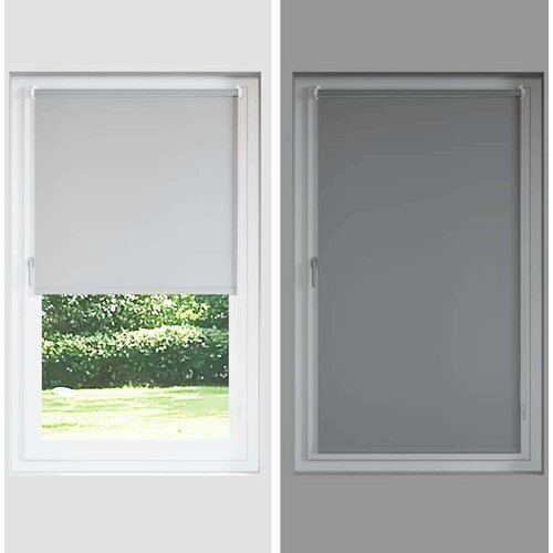VidaXL Rolo zavjesa Blackout siva 145x175 cm &amp;Scaron;irina tkanine 141,6 cm Slike