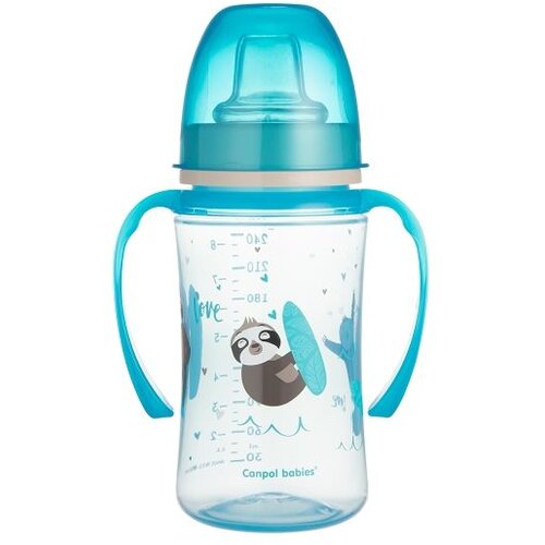 Canpol babies šolja 35/208 easy start - colorful animals 240ML - plava Cene