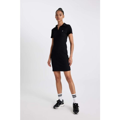 Defacto Fit Slim Fit Shirt Collar Short Sleeve Rib Dress Cijene