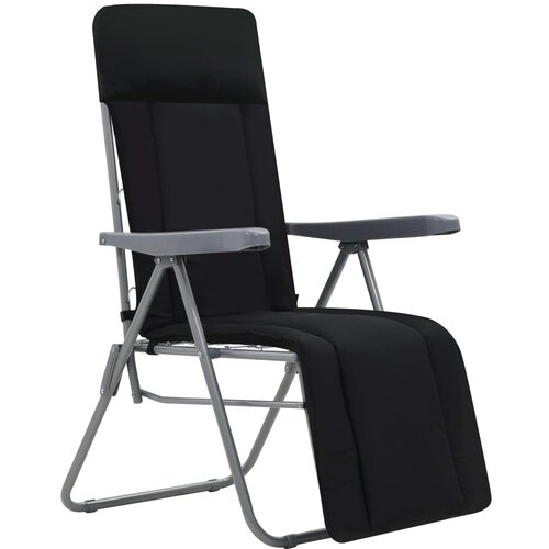 Maison Chic Zložljivi Vrtni Stoli - Stol za vrti z blazino 2 kosa črne barve JS3379, (21875982) Slike