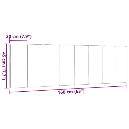 VidaXL jastuk za uzglavlje crni 160 cm od tkanine Slike