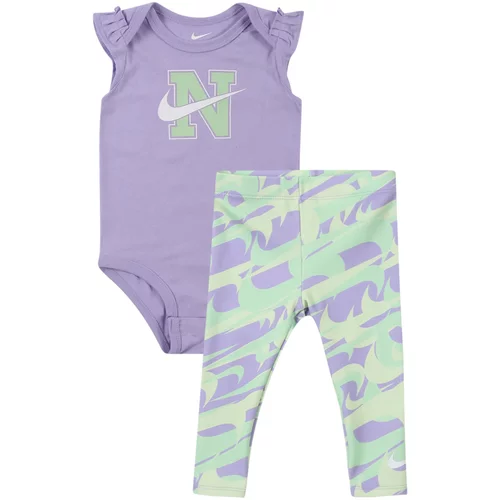 Nike Sportswear Komplet 'PREP IN YOUR STEP' svetlo zelena / lila / bela