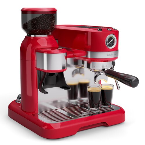 Klarstein Bella Café Ročni aparat za kavo | Vintage | mlinček | 19 barov | Penilec mleka | Manometer | 1150 W Cene