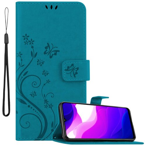 Cadorabo Xiaomi Mi 10 LITE in klasična rožnata zlata - ovitek v cvetličnem dizajnu z magnetnim zapiranjem, stoječo funkcijo in režami za kartice, (20860456) Cene