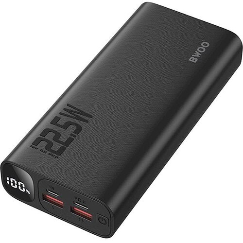 BWOO BO-P44 powerbank 20000 mAh, 22,5 W, s LCD zaslonom, crni Slike