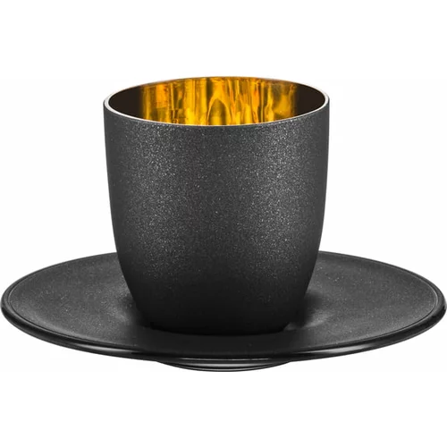 EISCH Germany espresso skodelica s podstavkom z zlato vsebino cosmo v darilni tubi