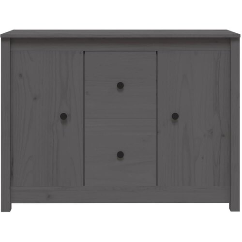  Komoda siva 100 x 35 x 74 cm od masivne borovine Slike