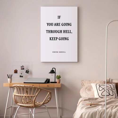  Slika - Power of Words (1-part) - Winston Churchill\&amp;#039;s Motivational Quote 60x90 Standard Slike