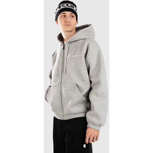 Carhartt WIP Ebbert Jopa s kapuco grey heather / white Slike