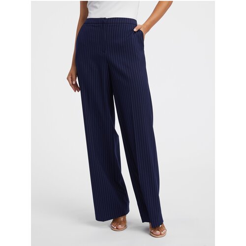 Orsay Dark blue ladies striped trousers - Women Cene