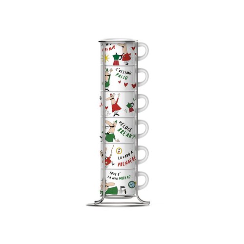 Bialetti espresso-set "italy" s 6 skodelicami in kovinskim okvirjem Cene