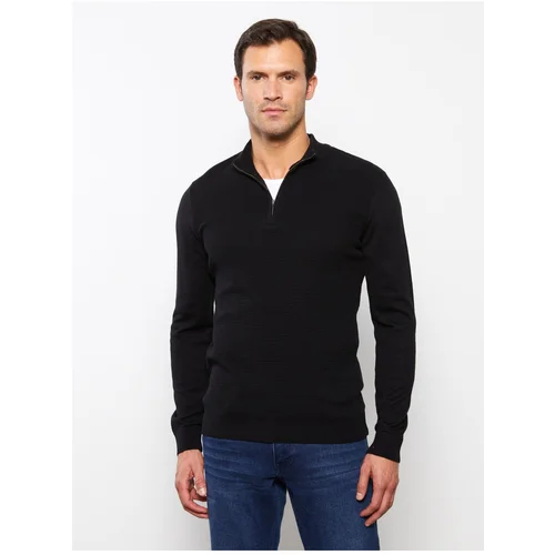 LC Waikiki Zippered High Collar Long Sleeve Men's Knitwear Sweater