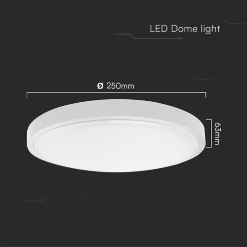  LED plafonsko svetlo za kupatilo LED/18W/230V IP44 4000K, prečnik 25 cm, belo Slike