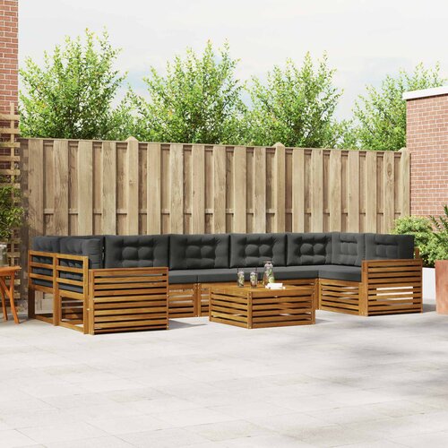  Set vanjskih sofa 8 kom. Prirodna i antracit Cene