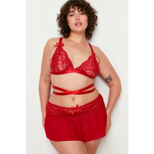 Trendyol Curve Red Underwear Set Cene