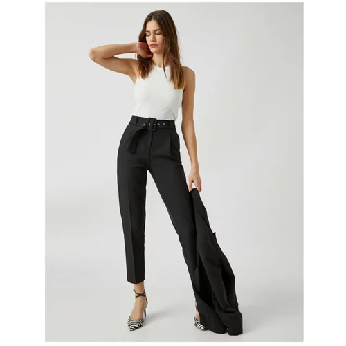 Koton High Waist Belted Trousers