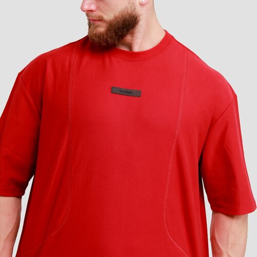 GymBeam Mu&amp;scaron;ka oversized majica Unstoppable Red Slike
