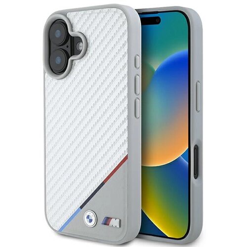 BMW M CARBON TRICOLOR LINE OVITEK ZA MAGSAFE OVITEK ZA IPHONE 16 SIVA, (21898805) Cene