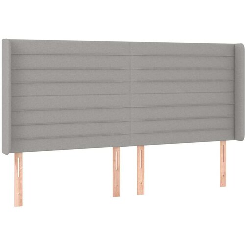  Krevet box spring s madracem LED svjetlosivi 160x200 cm tkanina Slike