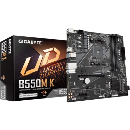 Gigabyte MB [B550M K];AM4; 4xDDR4; 2xM.2; 4xSATA;8xusB; DP; HDMI; PS2; mATX