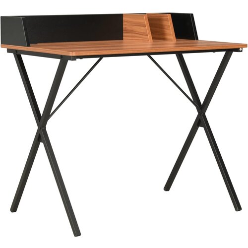 vidaXL vodaXL Pisalna miza črna in rjava 80x50x84 cm Cene