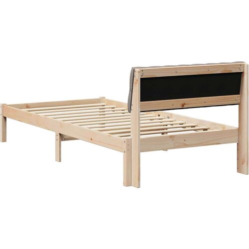  Okvir kreveta Smeđa i taupe 90 x 200 cm Masivna borovina Slike