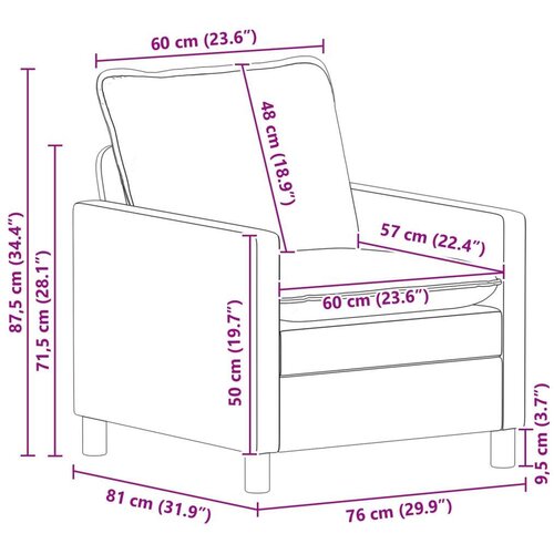 SOFA Tirkizna 76 x 81 x 87 5 cm Bar&scaron;un - Tirkizna 60 cm Cijene