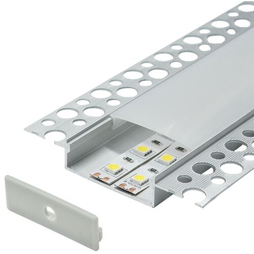 Mitea Lighting aluminijumski profil za led trake 13x80x2000mm ugradni sa difuzorom 2m MA4013 Cene
