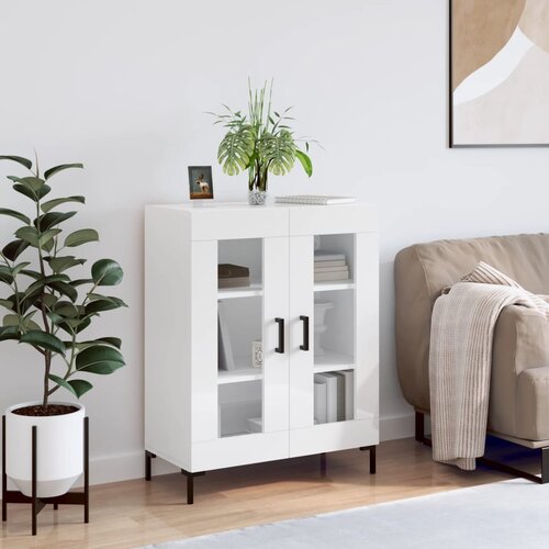 VidaXL Komoda sjajna bijela 69 5x34x90 cm od konstruiranog drva Slike