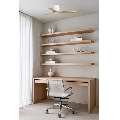 Faro 33836 - Plafonski ventilator HEYWOOD TUB S, borovina/bela, prečnik 90 cm + daljinski upravljač Slike