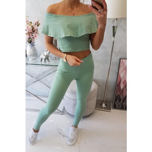 Kesi Dark mint frills set Cijene