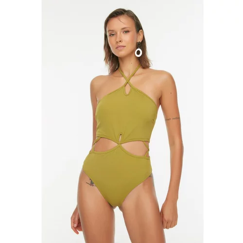 Trendyol green Cut Out Detailed Swimsuit