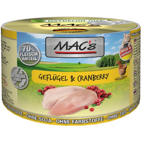 MAC's Varčno pakiranje MAC´s Cat 12 x 200 g - Perutnina & brusnice Cene