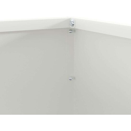 VidaXL Ograda oko Travnjaka 6 pcs Bijelo 50 x 50 x 13 cm Čelik Slike