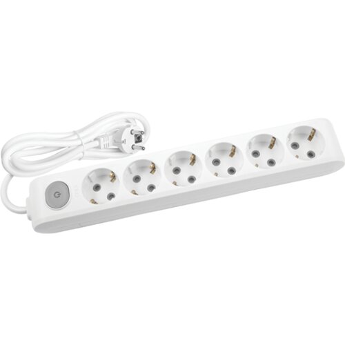 Panasonic Priklj.prenosna bela &scaron;estostruka sa prek. 6MPx5m 3x1,5mm2 16A 250V WLTA0465-2WH EU4 X-tendia Cene
