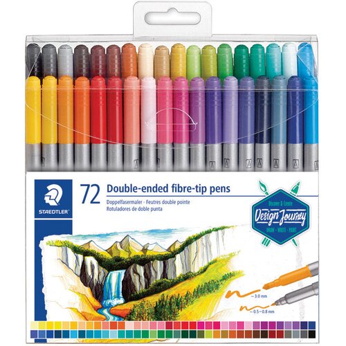  72boje obostrani s 2 vrha design journey staedtler 3200 tb72 blister Cene