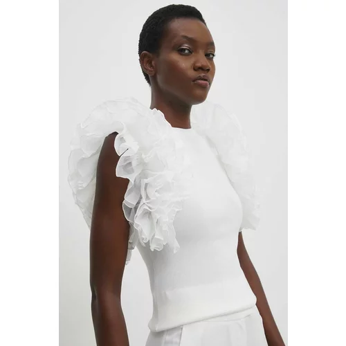 Answear Lab Bluza za žene, boja: bijela, s aplikacijom