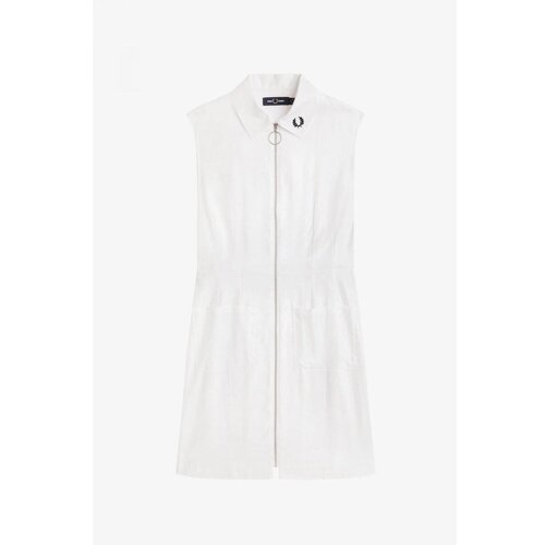 Fred Perry ZIP-THROUGH SHIRT DRESS Bijela Slike