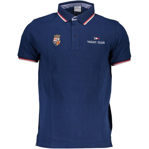 SCUOLA NAUTICA NAUTICAL SCHOOL BLUE MEN&#39;S SHORT SLEEVED POLO SHIRT Cijene
