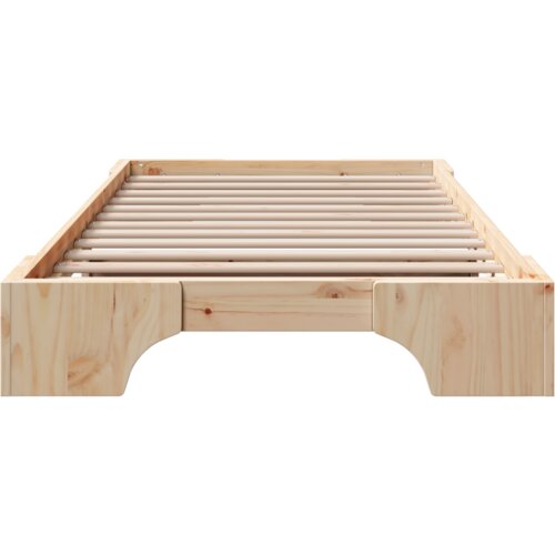 VidaXL krevetna konstrukcija prirodno čvrsto borovo drvo 90 x 190 cm Slike