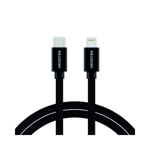 Swissten USB-C - lightning kabel, crni, 1,2m Slike