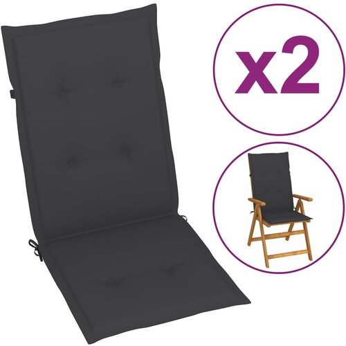 vidaXL jastuci za vrtne stolice 2 kom antracit 120x50x3 cm Cijene